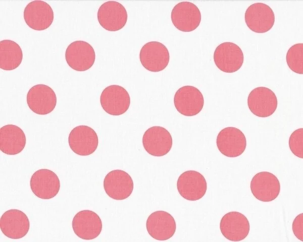 Patchworkstoff "Sugar & Spice" mit großen Punkten, rosa-weiß