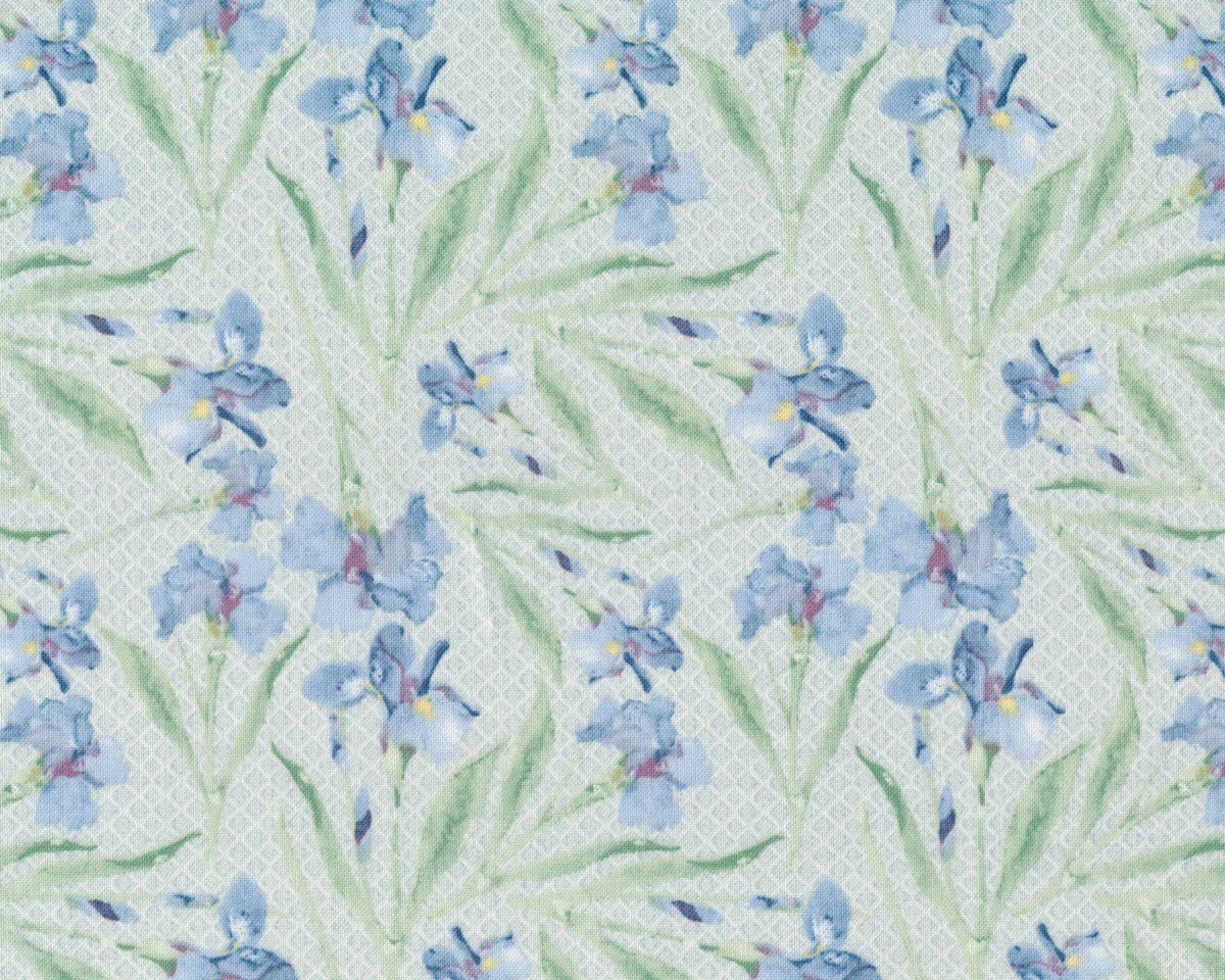 Patchworkstoff SWEET SIESTA, zarte Lilien, schilfgrün-taubenblau