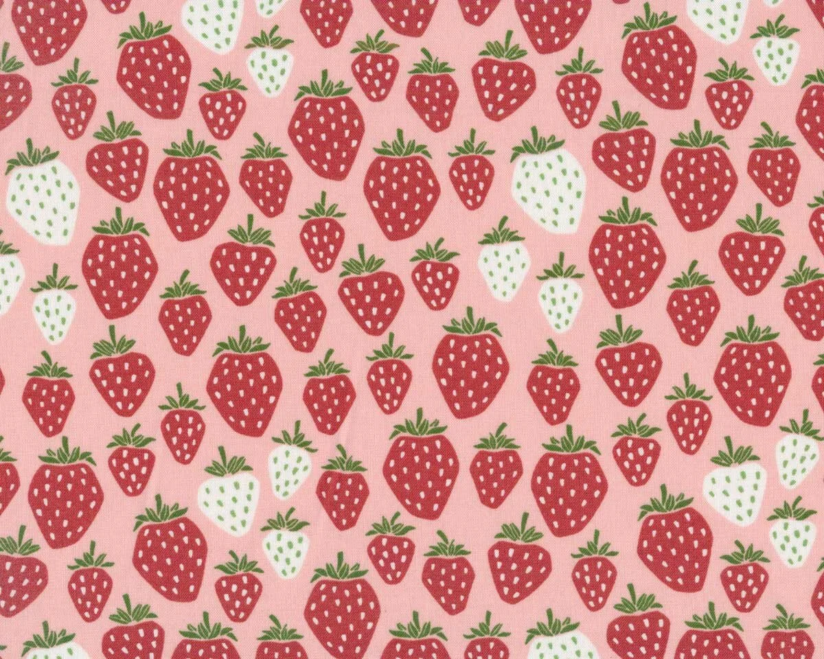 Patchworkstoff UNDER THE APPLE TREE, Erdbeere, rot, Cotton + Steel