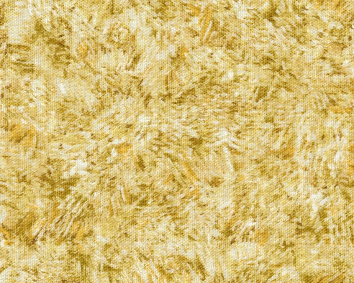 Patchworkstoff VINCENT VAN GOGH, Weizenfeld mit Raben, Getreide-Strichel, geldgelb-pastellgelb