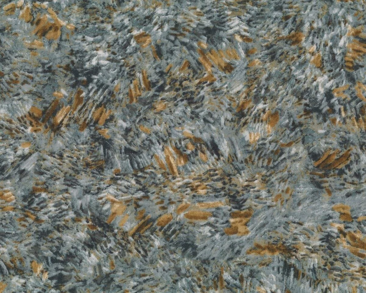 Patchworkstoff VINCENT VAN GOGH, Weizenfeld mit Raben, Getreide-Strichel, grau-steingrau