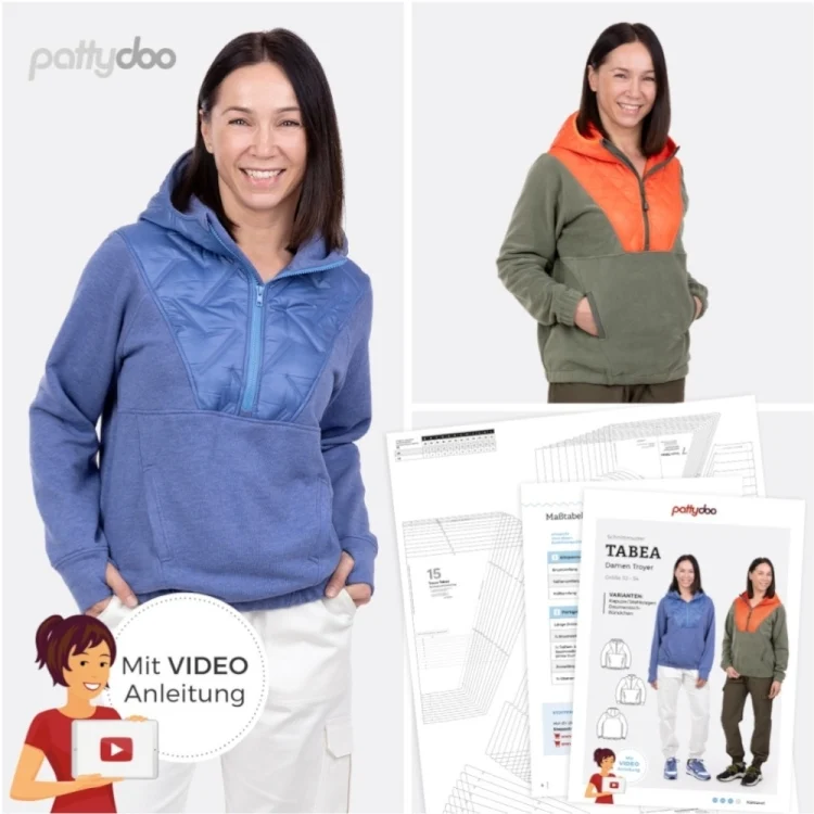 pattydoo Damen Troyer Tabea Papierschnittmuster