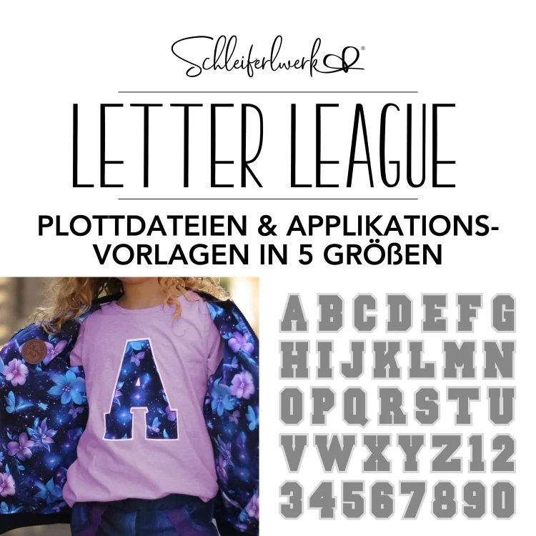 Plotterdatei / Applikationsvorlage Schleiferlwerk Letter League