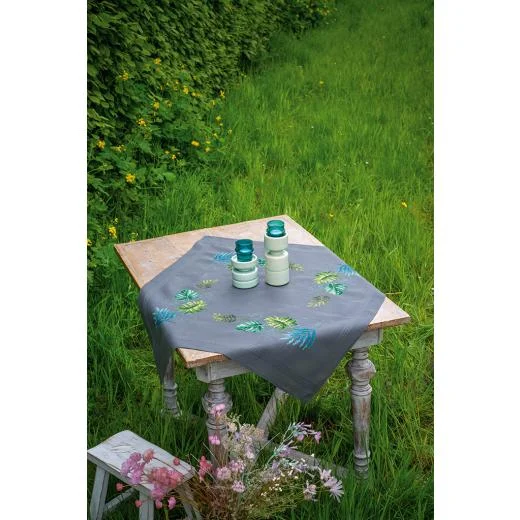 Vervaco - Tischdecke Botanische Blätter vorgedruckt