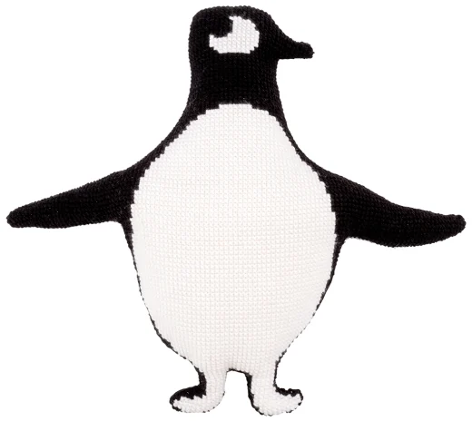 Vervaco - Kreuzstichkissen Eva Mouton Pinguin
