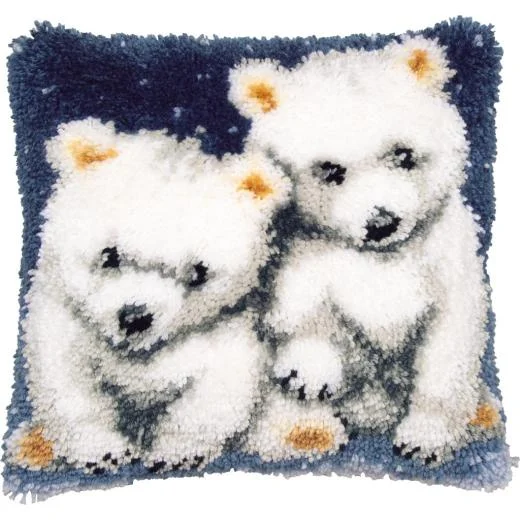 Vervaco - Knüpfkissen Kleine Eisbären