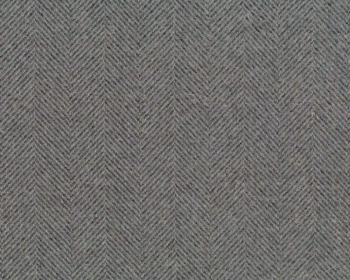 Polsterstoff mit Wollgriff CARNEGIE, Fischgrat-Streifen, steingrau