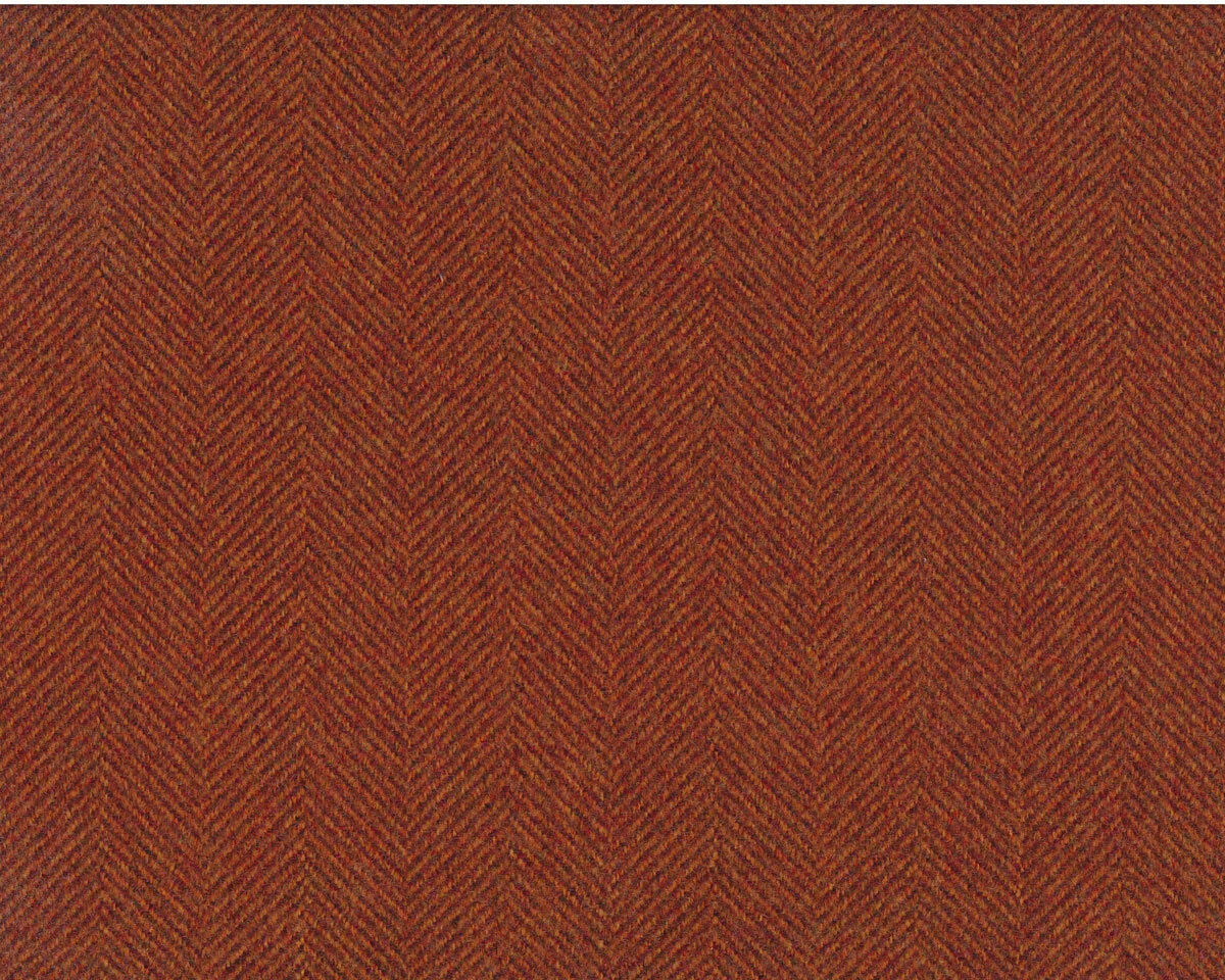 Polsterstoff mit Wollgriff CARNEGIE, Fischgrat-Streifen, terracotta