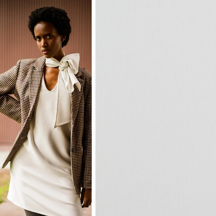 Polyester Stretch Fibre Mood, grauweiß