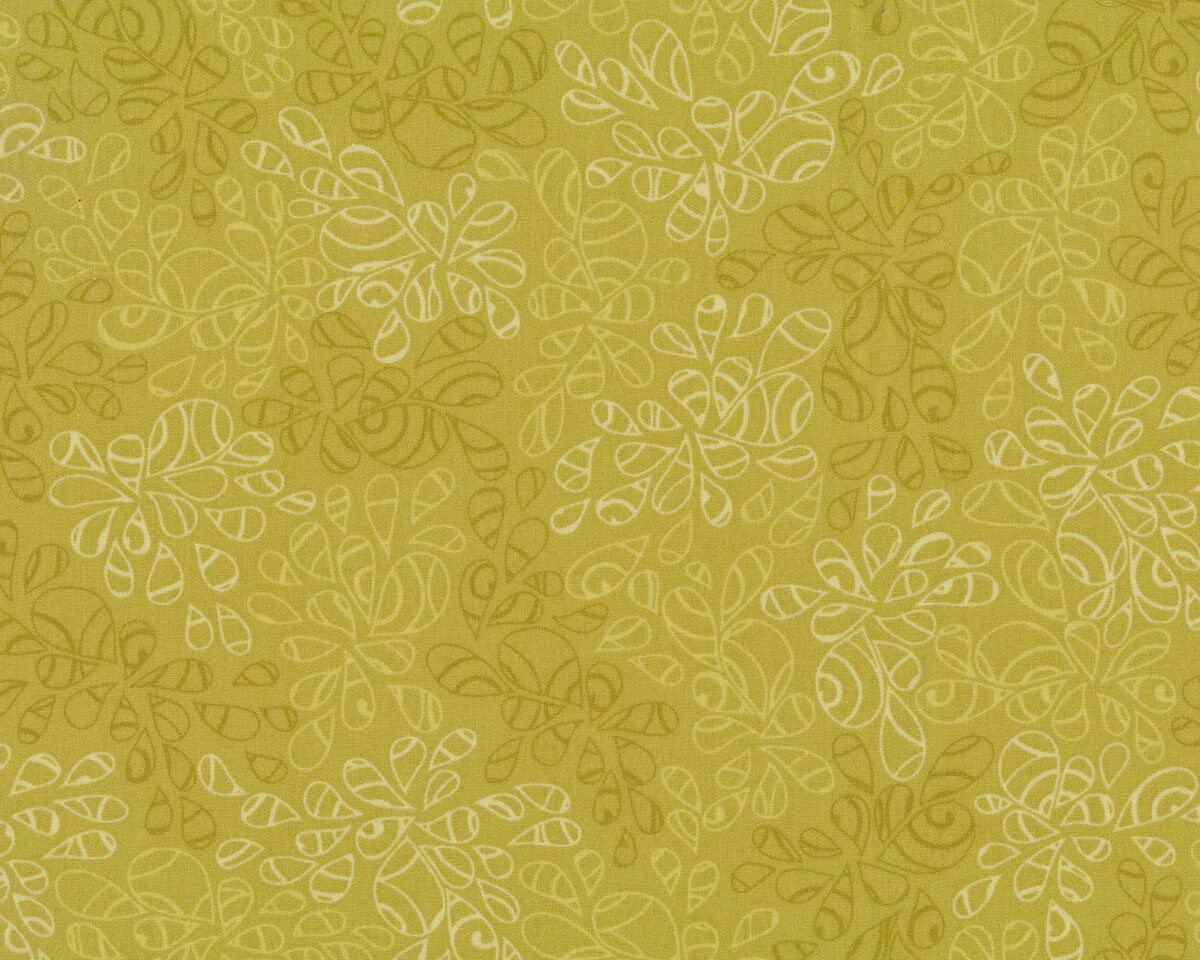 Popeline-Patchworkstoff NATURE ELEMENTS, Tropfen-Blätter, limette, Art Gallery