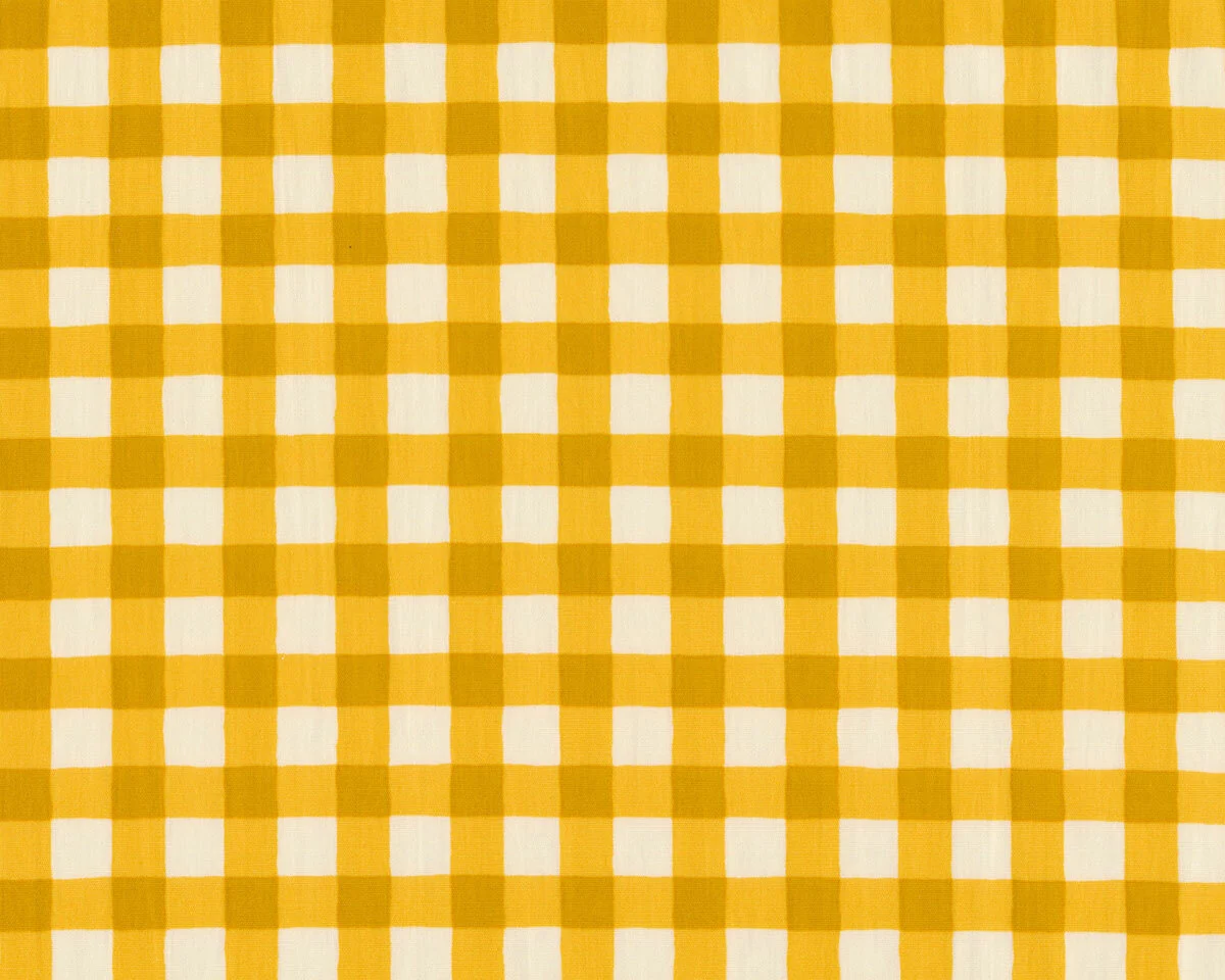 Popeline-Patchworkstoff PLAID OF MY DREAMS, kariert, gelb, Art Gallery