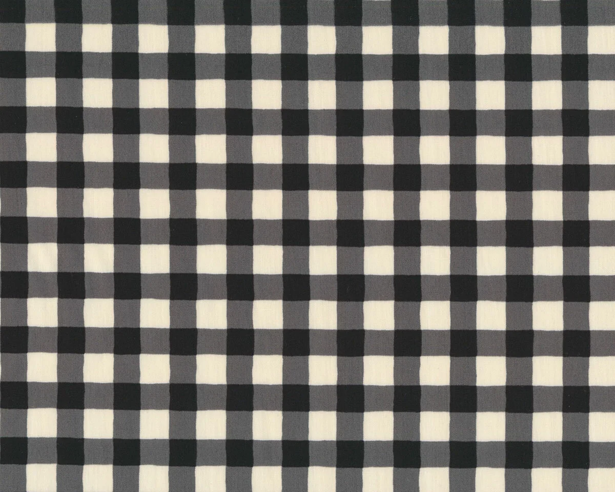 Popeline-Patchworkstoff PLAID OF MY DREAMS, kariert, schwarz, Art Gallery
