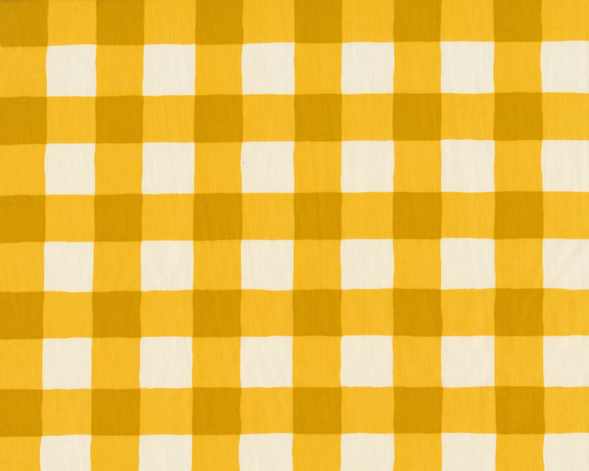 Popeline-Patchworkstoff PLAID OF MY DREAMS, Karo, gelb, Art Gallery