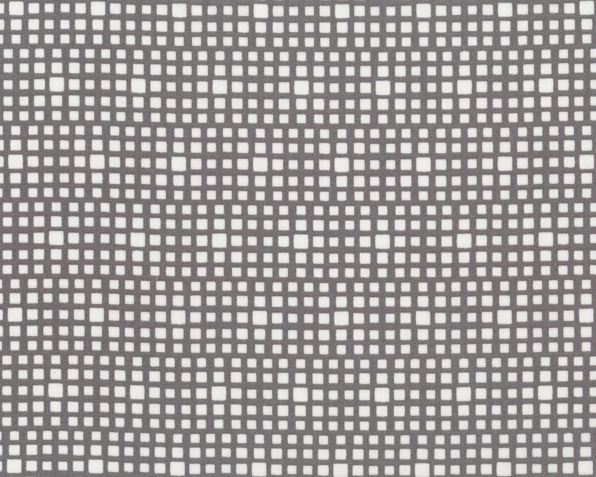 Popeline-Patchworkstoff SQUARED ELEMENTS, Quadrat-Optik, steingrau, Art Gallery