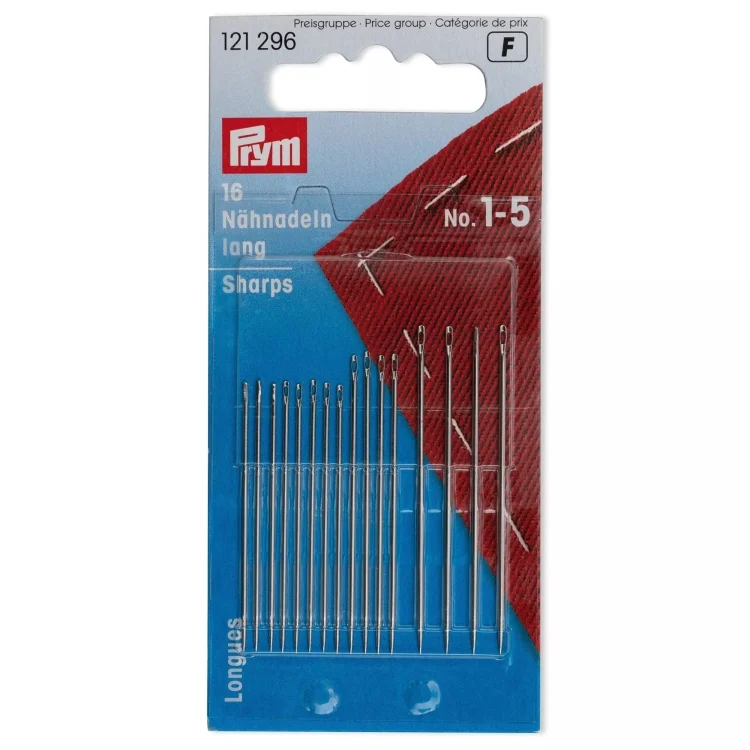 Prym 16 Nähnadeln lang Nr. 1-5 sortiert