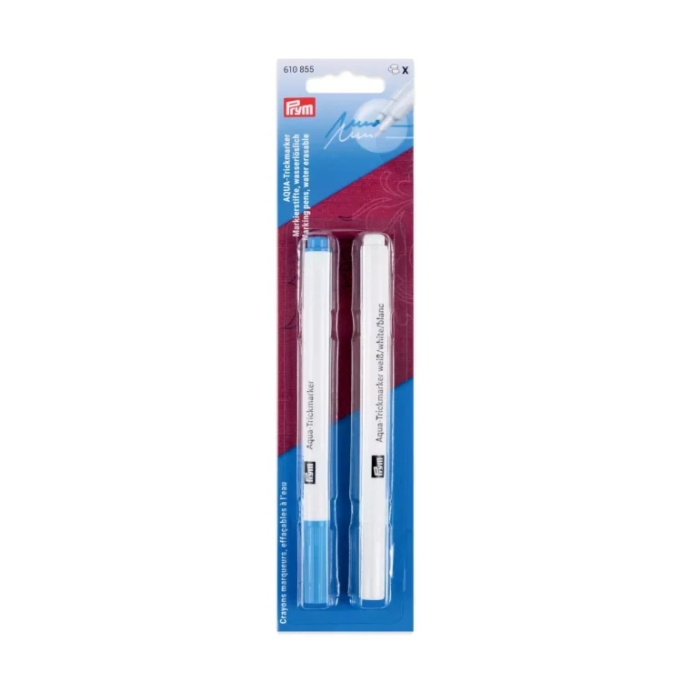 Prym Aqua Trick-Marker Set wasserlöslich türkis + weiß
