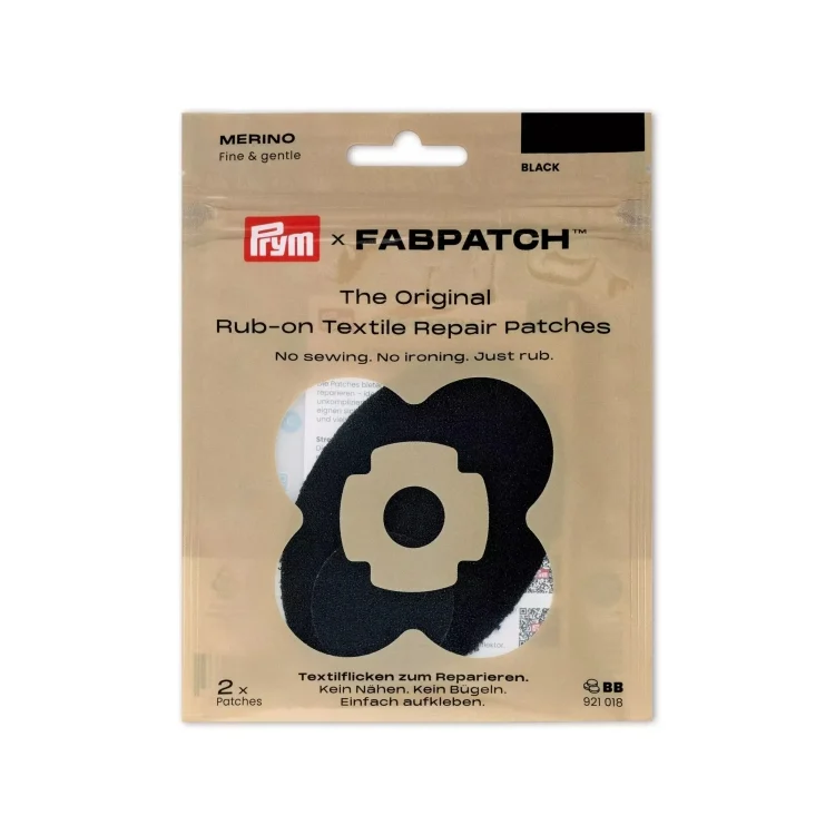 Prym Rub-On Patch MERINO 2 Stk, schwarz