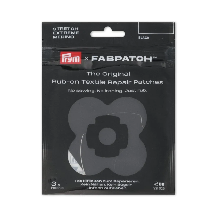 Prym Rub-On Patch REPAIR KIT 3 Stk, schwarz