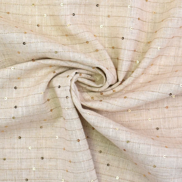 Rayon-Leinen-Mix mit Pailletten