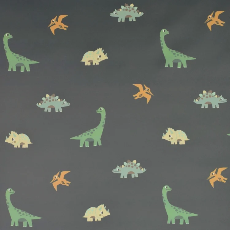 Regenjackenstoff Aqua Protect Dinosaurier, tief dunkelgrün