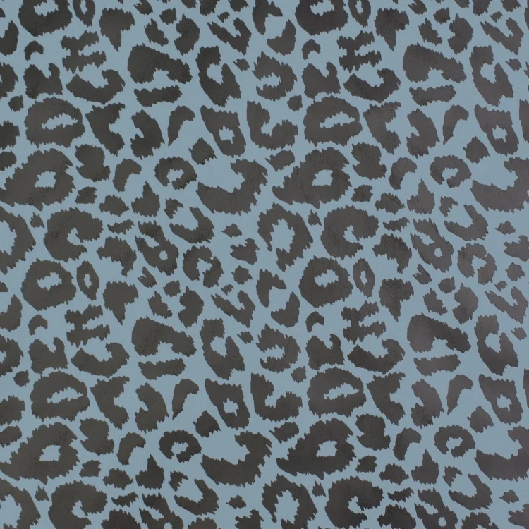Regenjackenstoff Aqua Protect Leopard, rauchblau