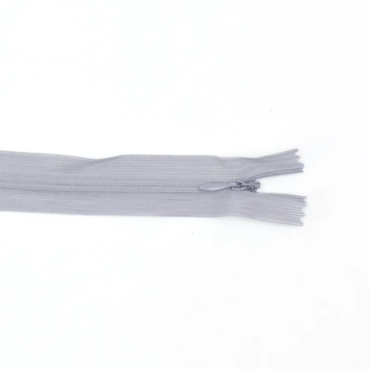 Reißverschluss nahtverdeckt 60 cm, grau