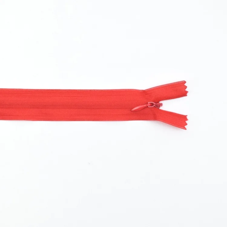 Reißverschluss nahtverdeckt 60 cm, rot