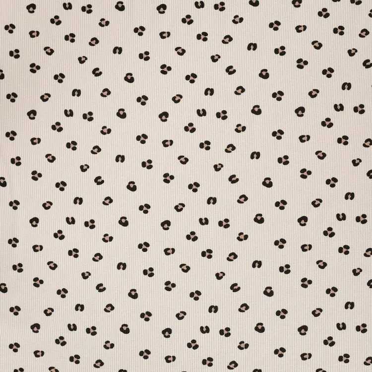 Rippenjersey Leo spots, creme