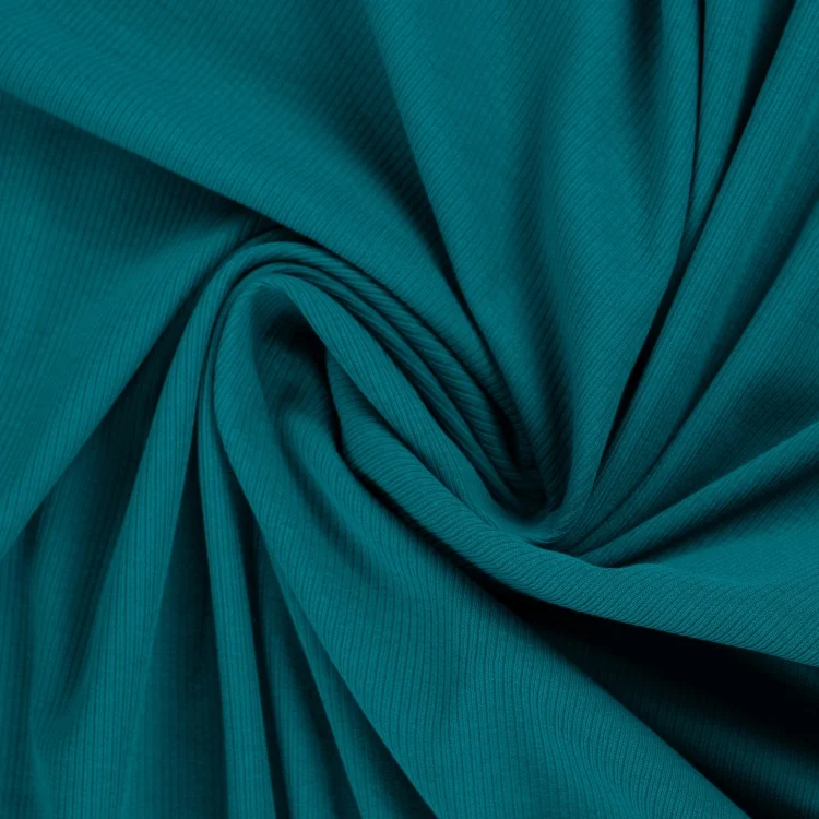 Rippenjersey Mini, petrol