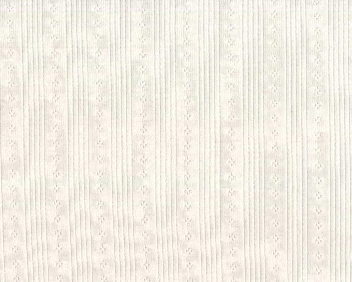 Rippenjersey, Pointelle POINTOILLE, Lochmuster, wollweiß, Hilco