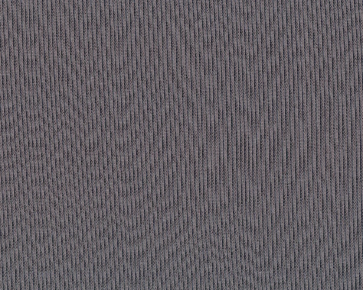 Rippenjerseystoff aus Baumwolle UNI RIB, dunkelgrau