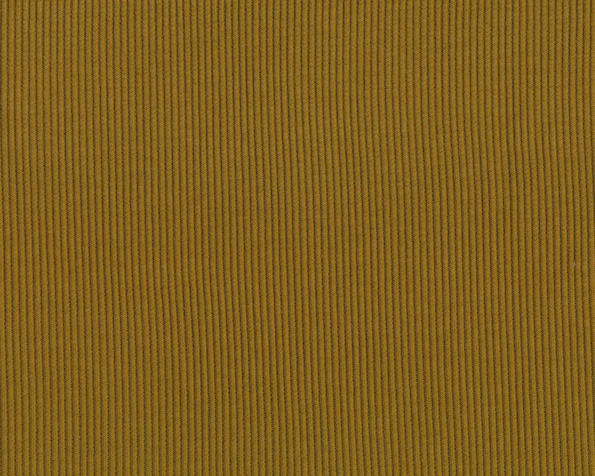 Rippenjerseystoff aus Baumwolle UNI RIB, goldbraun