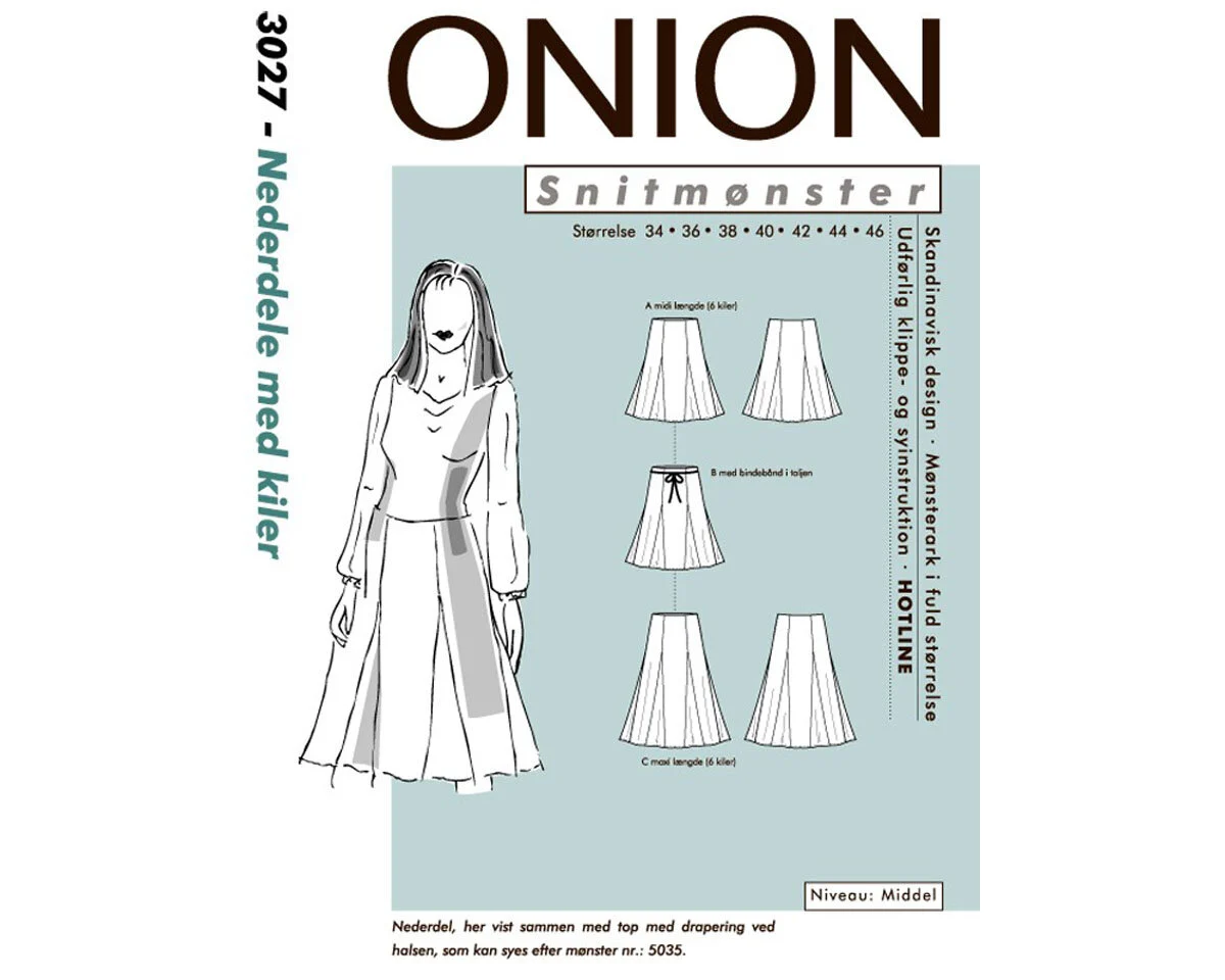 Rock mit Godeteinsatz, Schnittmuster ONION 3027