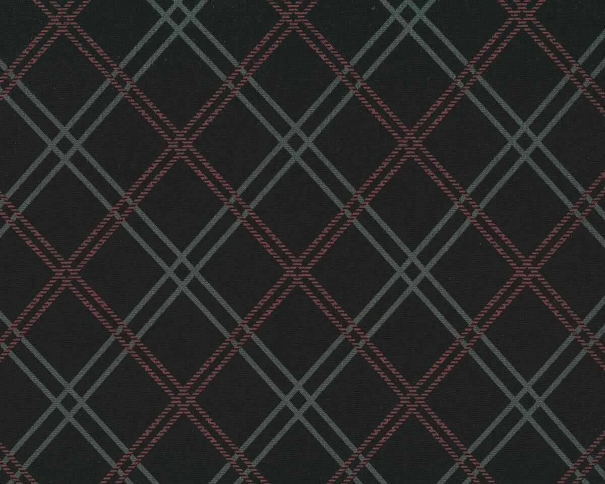 Romanitjersey PRINT, Diagonal-Karo, schwarz-altrosa, Toptex
