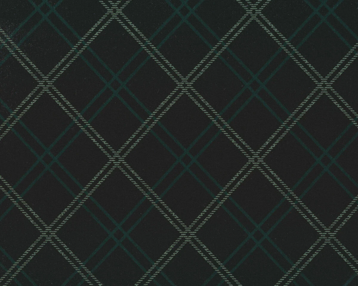 Romanitjersey PRINT, Diagonal-Karo, schwarz-dunkelgrün, Toptex