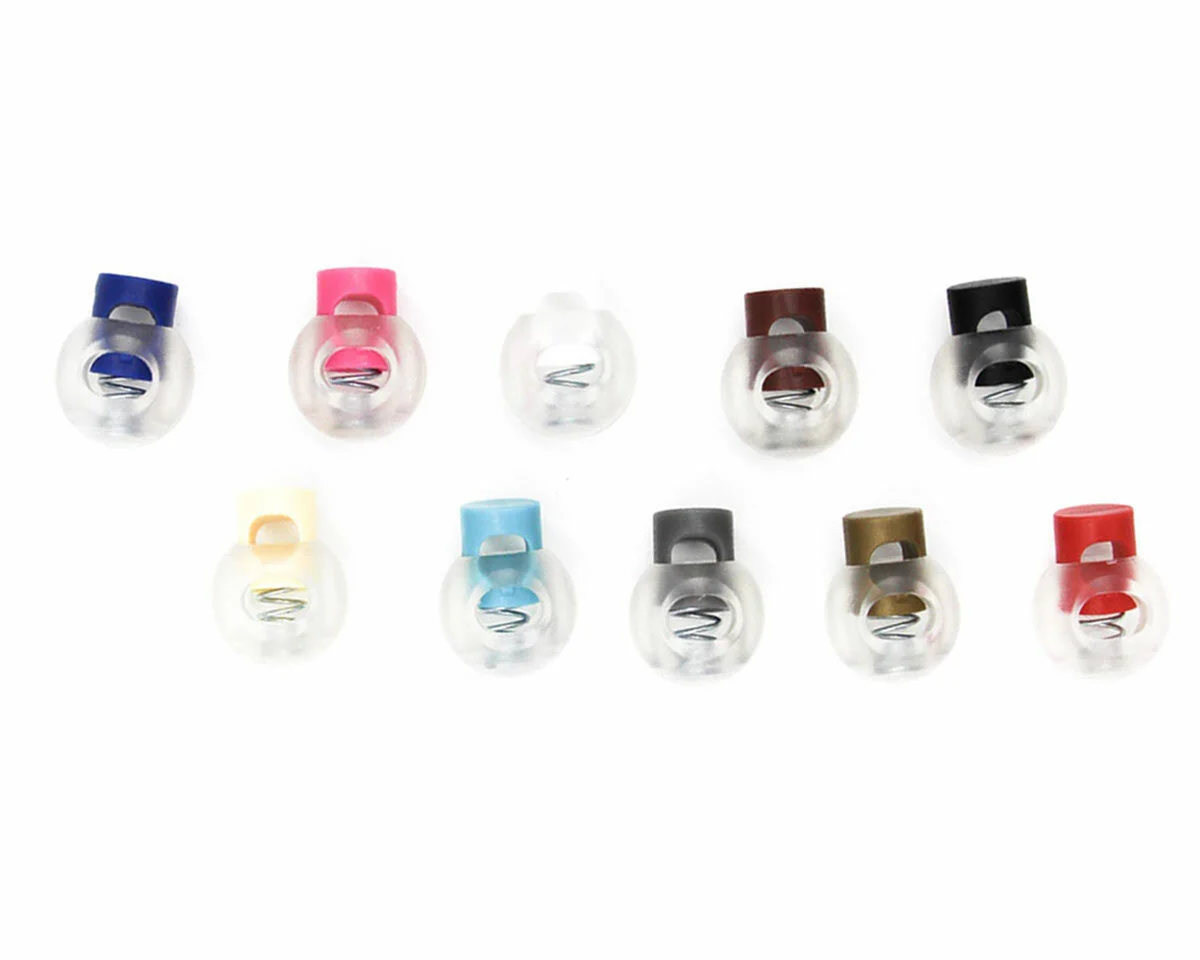 Runder Kordelstopper, 5 mm Durchlass, halbtransparent