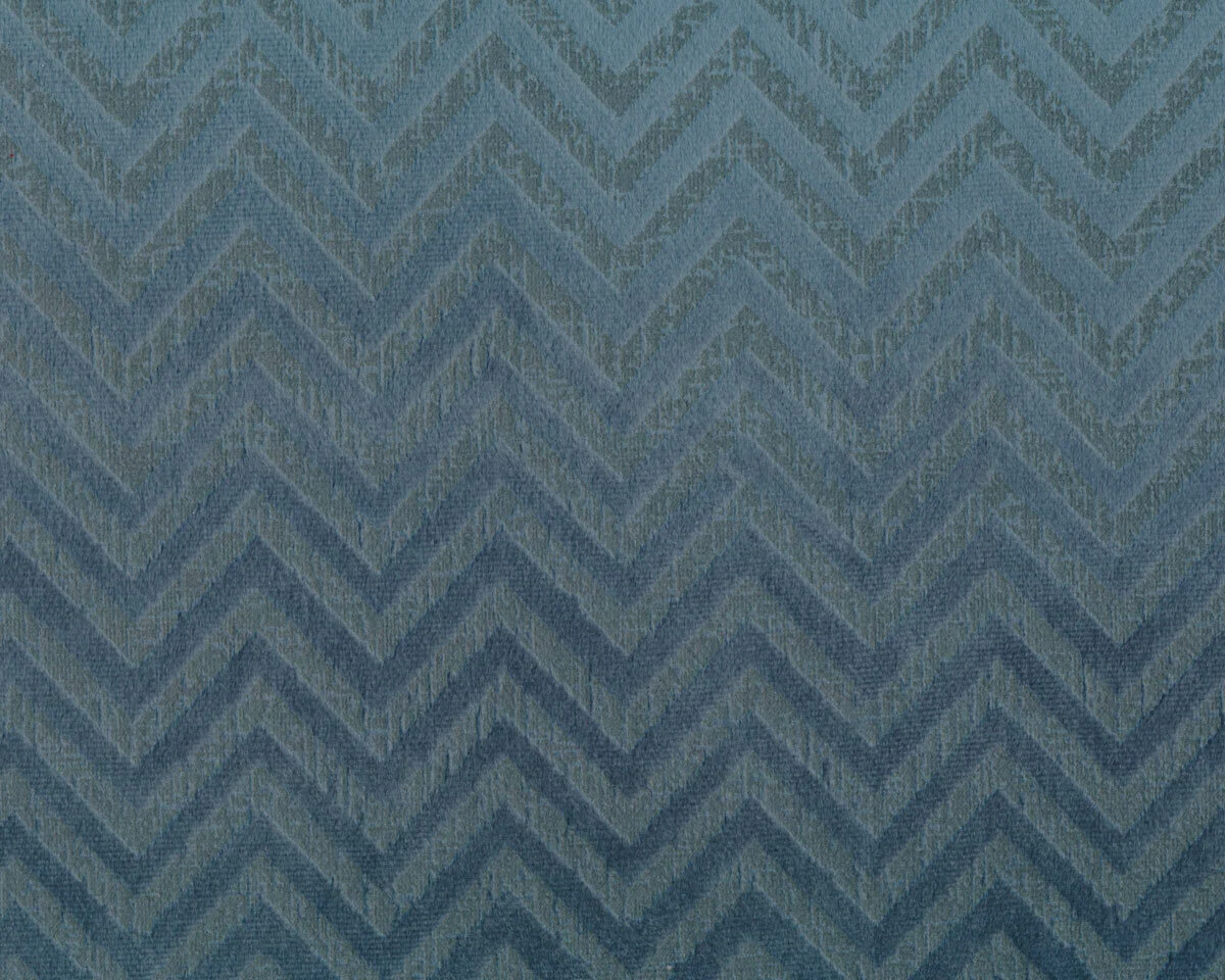 Samt-Polsterstoff LUSTRO NEXUS, Zackenwellen, taubenblau, Sanderson