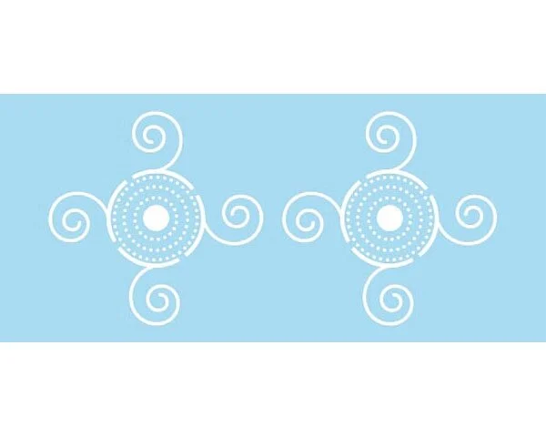Schablone CELTIC, kreisrunde Kelten-Ornamente, 15 x 33 cm