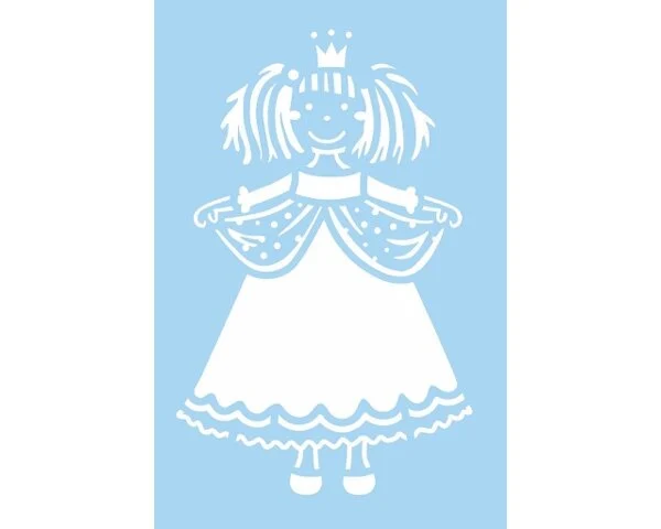 Schablone PRINCESS, Prinzessin, 15 x 10 cm