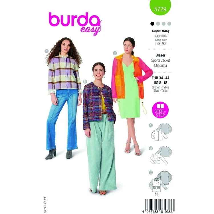 Schnittmuster Blazer Burda 5729