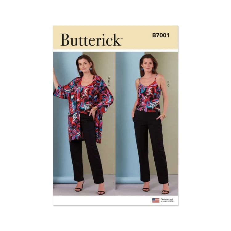 Schnittmuster Butterick Damen-Jacke, Top & Hose 7001 Gr. 42-50