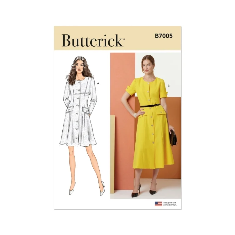 Schnittmuster Butterick Damen-Kleid 7005 Gr. 40-48