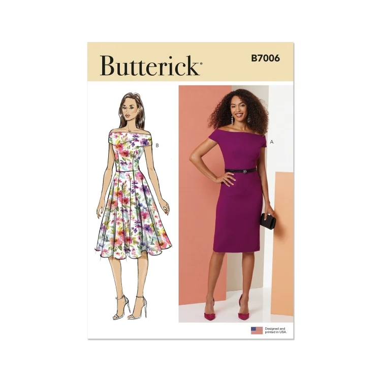 Schnittmuster Butterick Damen-Kleid 7006 Gr. 34-42