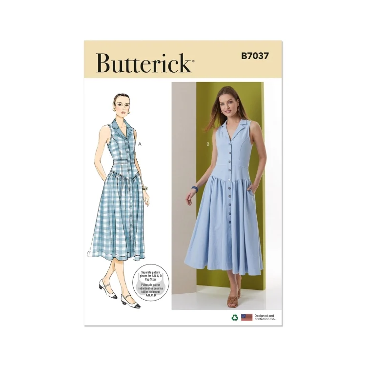 Schnittmuster Butterick Damen Kleid 7037 Gr. 44-52