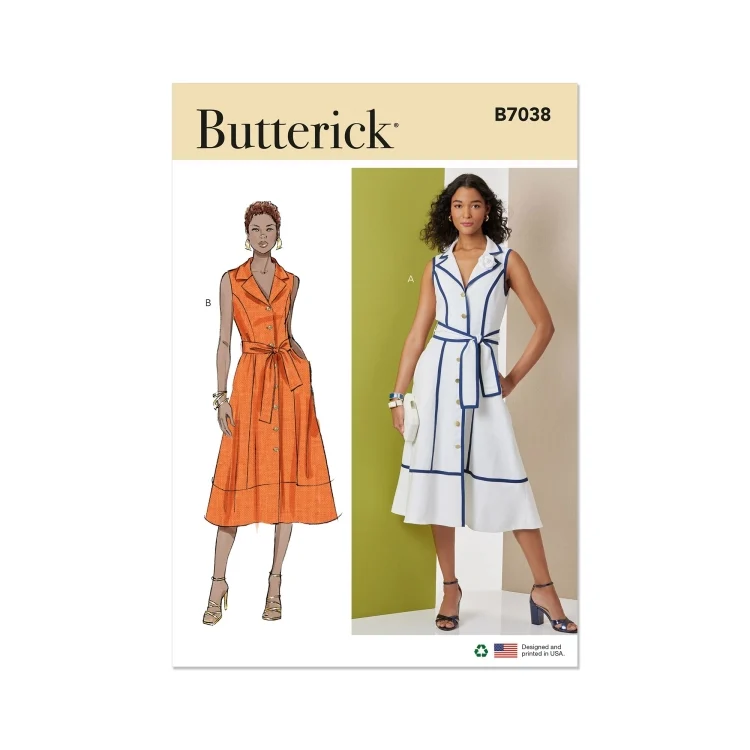 Schnittmuster Butterick Damen Kleid 7038 Gr. 32-40