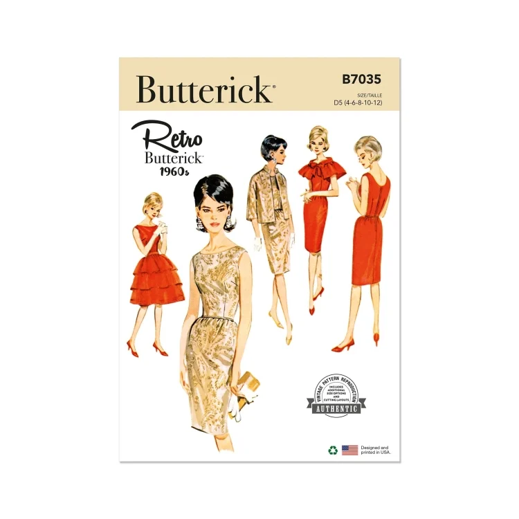 Schnittmuster Butterick Damen Kombination 7035 Gr. 30-38