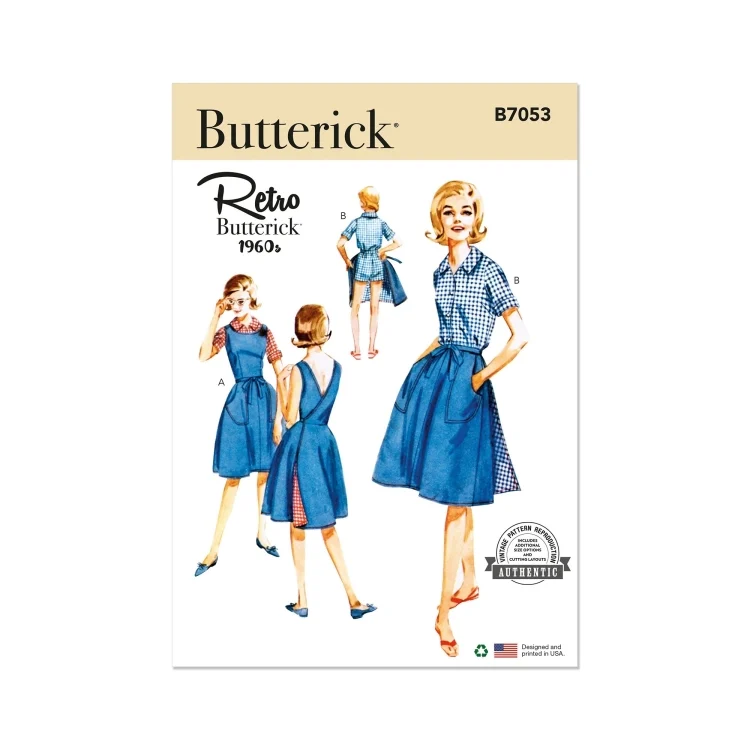 Schnittmuster Butterick Damen Vintage Kombination 7053 Gr. 42-50
