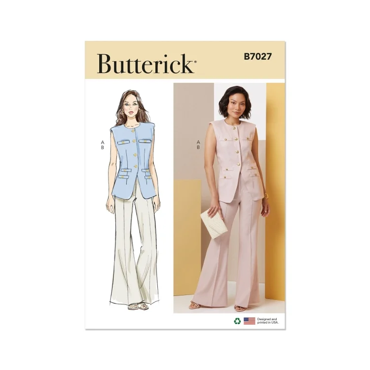 Schnittmuster Butterick Damen Weste & Hose 7027 Gr. 34 - 42