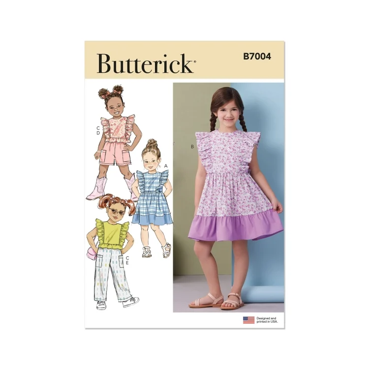 Schnittmuster Butterick Kinder-Kombination 7004 Gr. 3-8 Jahre