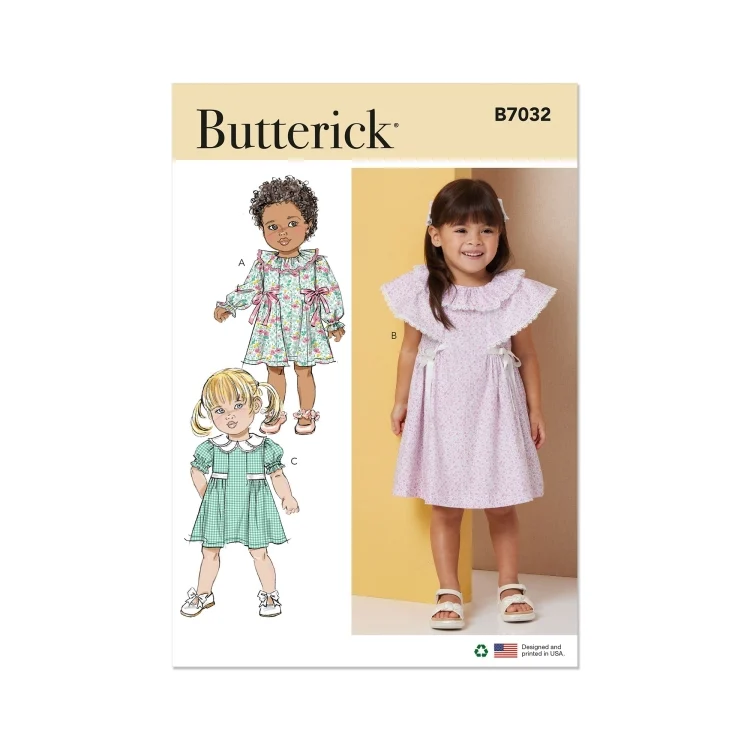 Schnittmuster Butterick Kinderkleid 7032 Gr. 71-102